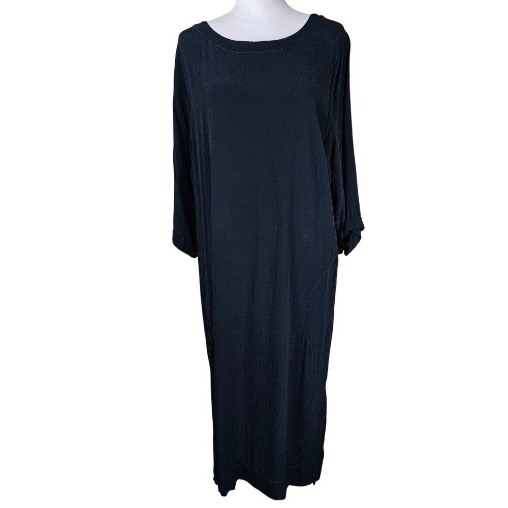 Anthropologie Holding Horses Maxi Dress XL Pockets Side Slit‎ Relaxed Boho